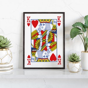 King of Hearts - Digital Poster Print, Instant Download