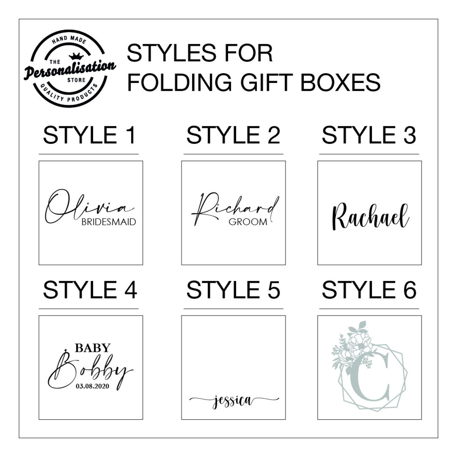 White Personalised Gift Boxes Gift Boxes With Lid and Ribbon Etsy UK