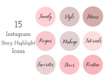 Instagram Social Media Story Highlight Cover Icons Whimsical | Etsy