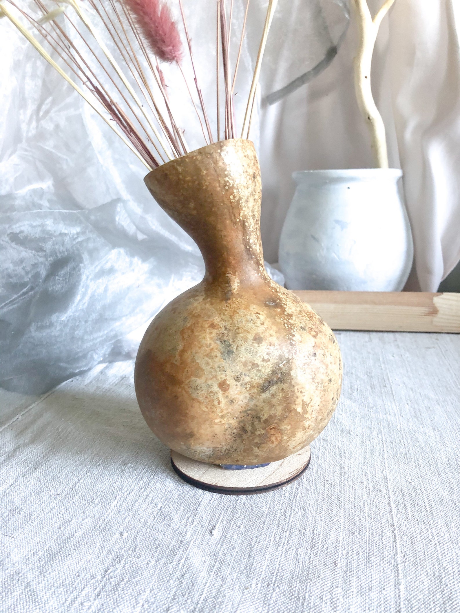 Boho vase made from laginaria vase for dried flowers Etsy