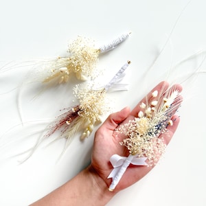 Mini dried flower bouquet, wedding  boho boutoniere, dry flower arrangements