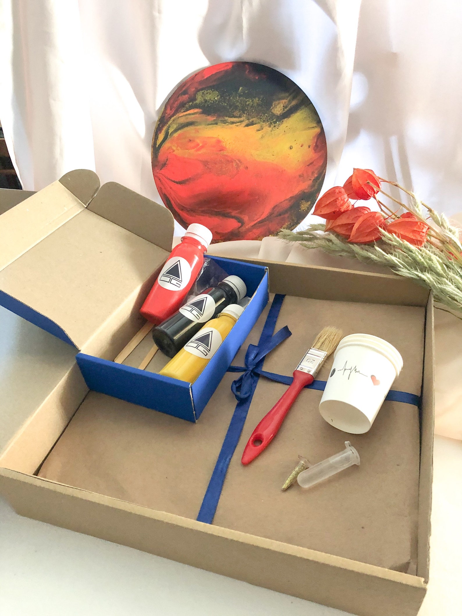 DIY art box Fluid Art painting supplies Paint at home Etsy