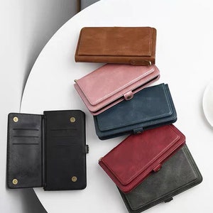 IPhone Case & Wallet Set With Long Strap PU Leather - Etsy