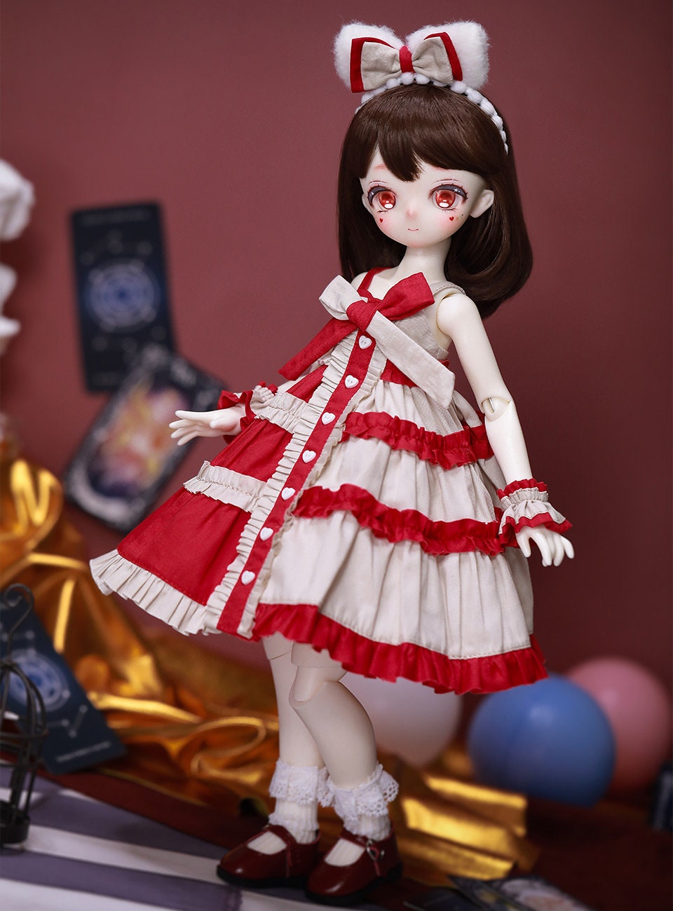 New Bjd Doll Full Set 17cm Crianças presente de aniversário