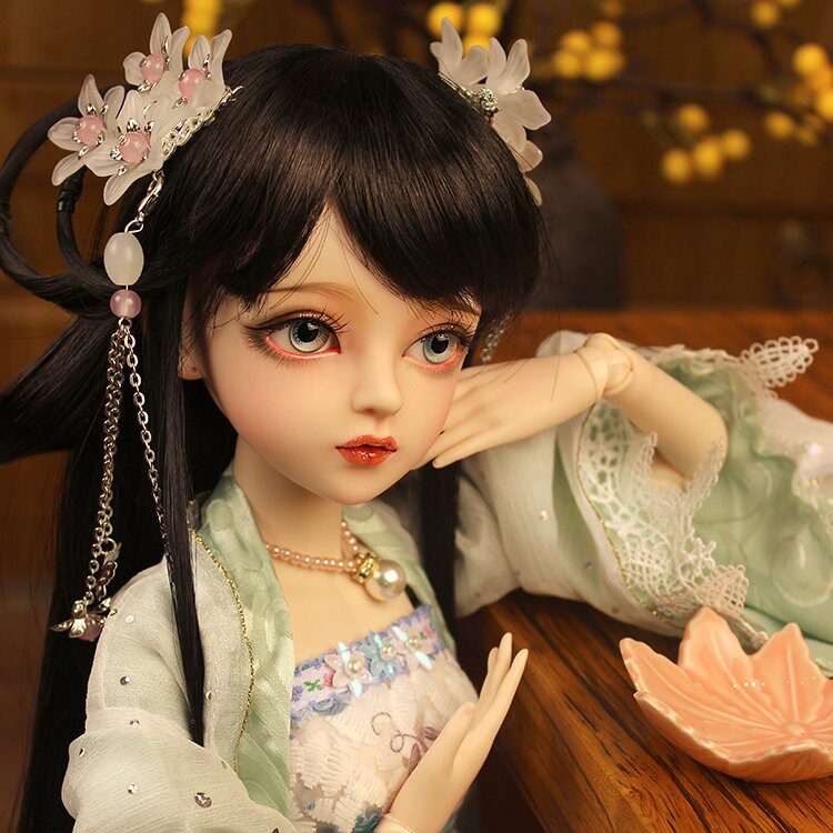 60cm BJD Doll 1/3 Ball Jointed Girl Doll Face Makeup Wig Clothes FULL SET Toy 