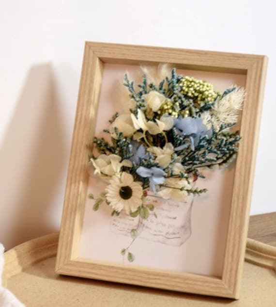 Ontdekking Kruiden ik betwijfel het Gedroogde bloemen DIY fotolijst droge plant handgemaakte - Etsy Nederland