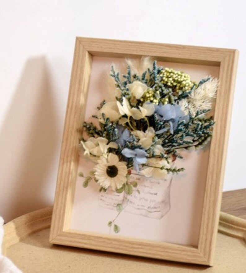 Dried Flowers DIY Photo Frame Dry Plant Handmade Craft Art Etsy Canada