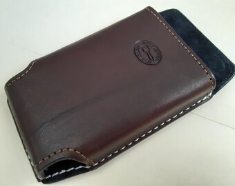 Custom Leather Phone Case | Belt Holster | Vertical Slip Design | Handmade in the U.S.A