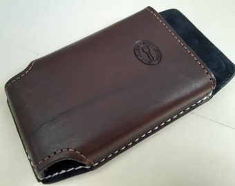 Leather Custom Phone Case No Lid/Slip Design Belt Holster Iphone Samsung