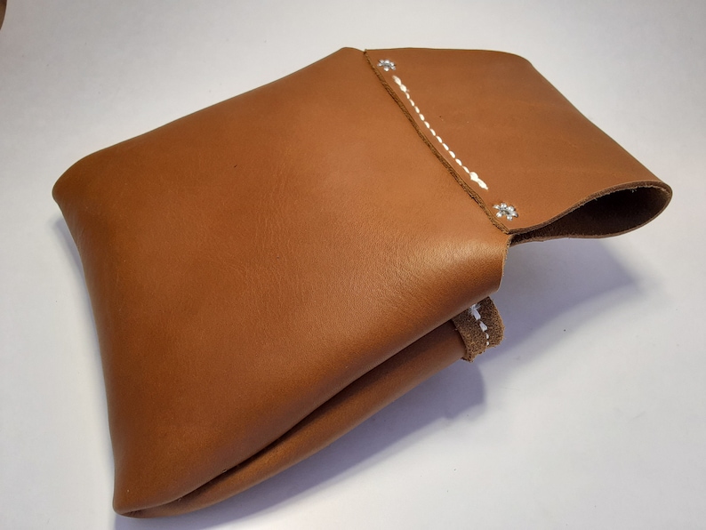 Single Leather Bag/pouch for Tool Belt. Full Grain Leather Etsy