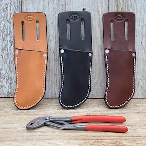 Leather Sheath for Knipex Cobra Pliers Heavy Duty. Full Grain Leather Plier Case knipex. Case only, pliers not included.