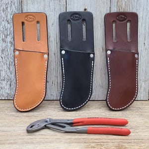 Leather Sheath for Knipex Cobra Pliers 10&quot; - 250  Plier Case Knipex Belt sheath for Pliers