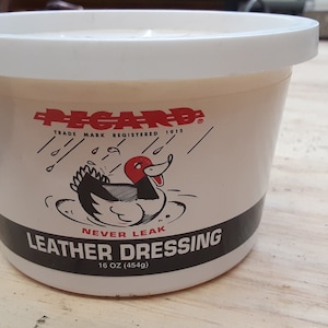 Leather Dressing Pecard. 16oz Container Leather Conditioner. Boot and Shoe Conditioner