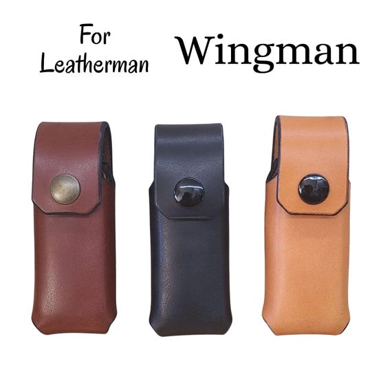 Hiddin Leather Black Leather Sheath For Leatherman Wave – Riveted Design, Made In USA