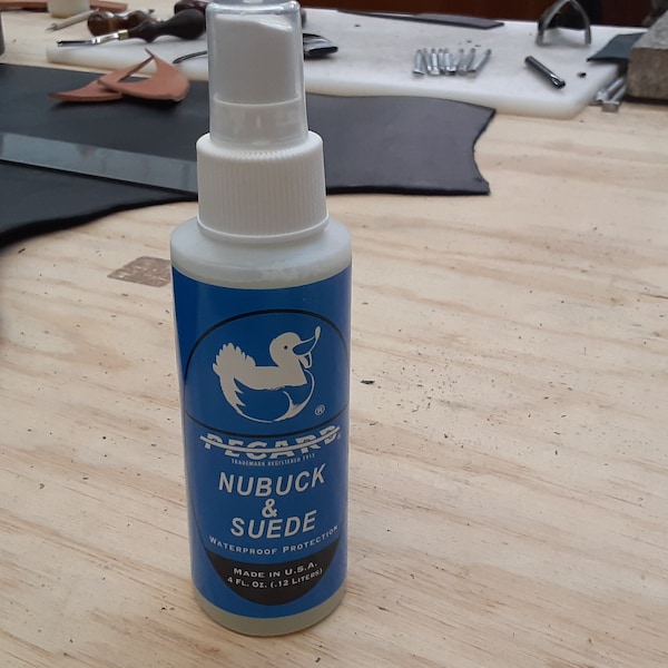 Nubuck and Suede Pecard Leather Spray Waterproofing Treatment 4oz Bottle.