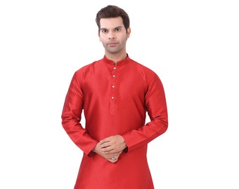 Self toned silk Kurta pajama - Free scarf valued 25 dollars with every kurta purchase