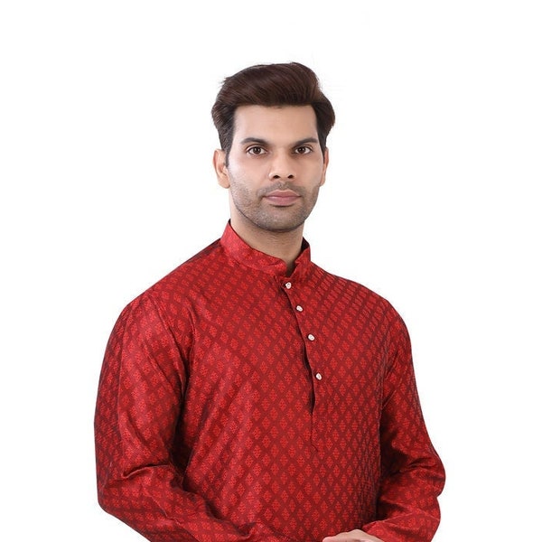 Plus Size Silk Kurta Pajama- Free scarf valued at 25 dollars with every kurta purchase