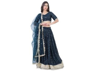 Partywear Lehenga Choli in Georgette -Next Business Day Dispatch from Melbourne