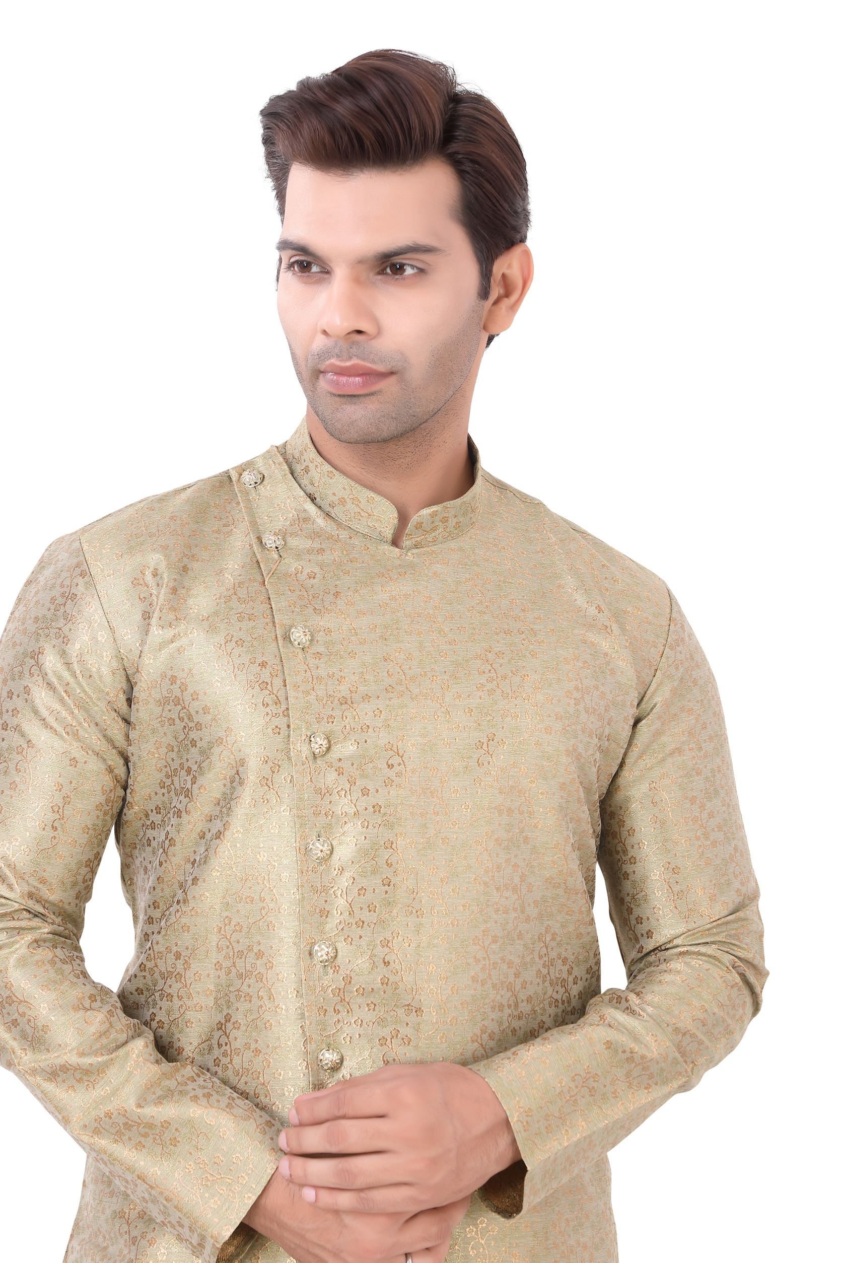 New Year Sale aangrakha Style Brocade Kurta Pajama. Etsy