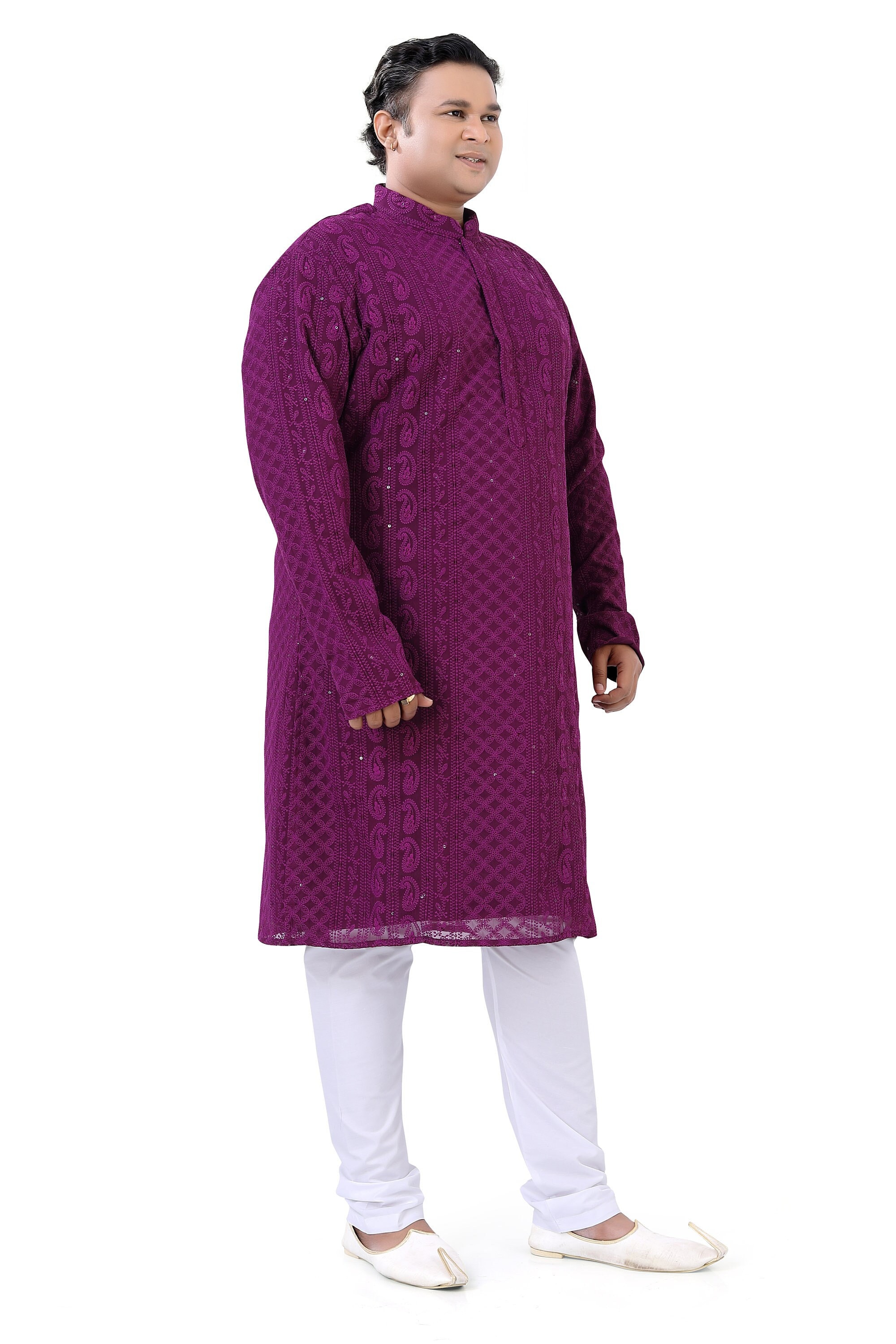 Purple Kurta Men Etsy Singapore