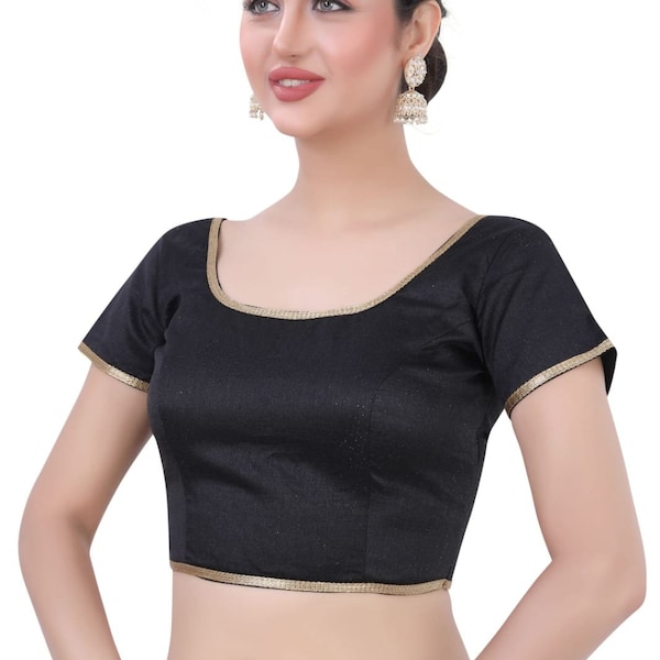 Women's Blouses Short Sleeve Bangalori satin/Brocade Blouses for partywear sarees.