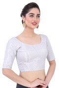 Long Sleeves Women's Brocade Blouse for partywear sarees.