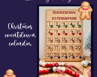 Christmas Countdown Calendar Laser Cut File SVG (Digital Download)