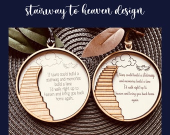 Christmas laser,Glowforge cut file, Stairway to heaven, Laser cut christmas, laser Christmas ornaments, memorial ornament, Christmas svg