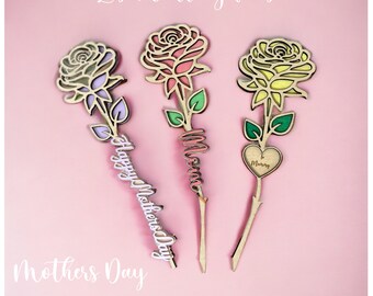 Mothers Day Gifts,Mom flower bundle SVG,Glowforge cut file,SVG laser file,Mom flower svg,Mothers Day SVG,laser Mothers Day,Roses svg