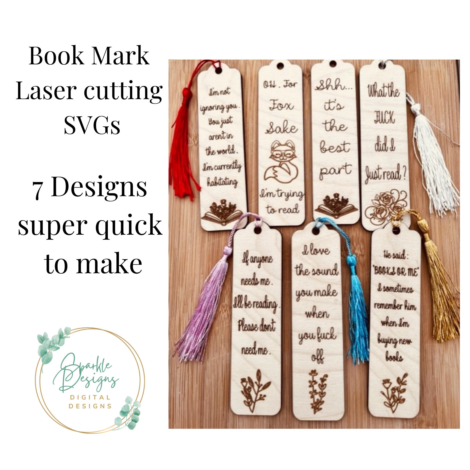 Bookmark SVG Bundle Laser Cutting Files SVG Etsy Australia
