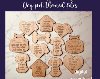 Dog fridge magnets SVG, Glowforge cut files, Pet dog SVG, laser SVG, magnet file laser svg,Dog quotes svg,Dog gift,digital download, dog pet