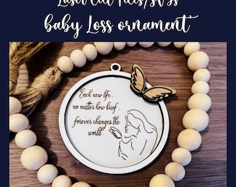 Baby Loss Memorial Ornament SVG, Glowforge Laser Cut File