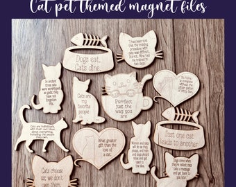 Cat fridge magnet SVG, Glowforge cut file, Pet Cat SVG, Laser SVG, magnet laser file, Cats svg,digital download, cat gift,laser ready file
