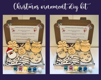 Christmas Ornament DIY Kit, Laser Cut SVG File (Digital Product)