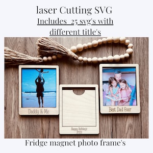 File di taglio Glowforge, Celebrazioni SVG, Magnete da frigorifero svg, Cornice per foto svg, Natale svg, File tagliati al laser, download digitale, Buone feste,