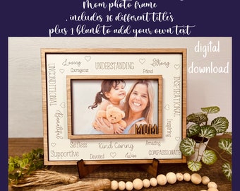 Mother's Day Picture frame SVG,Mom,Mummy,Grandma word art,Glowforge laser cut,Laser svg,Mothers Day Gift,Personalized gift,Photo frame svg