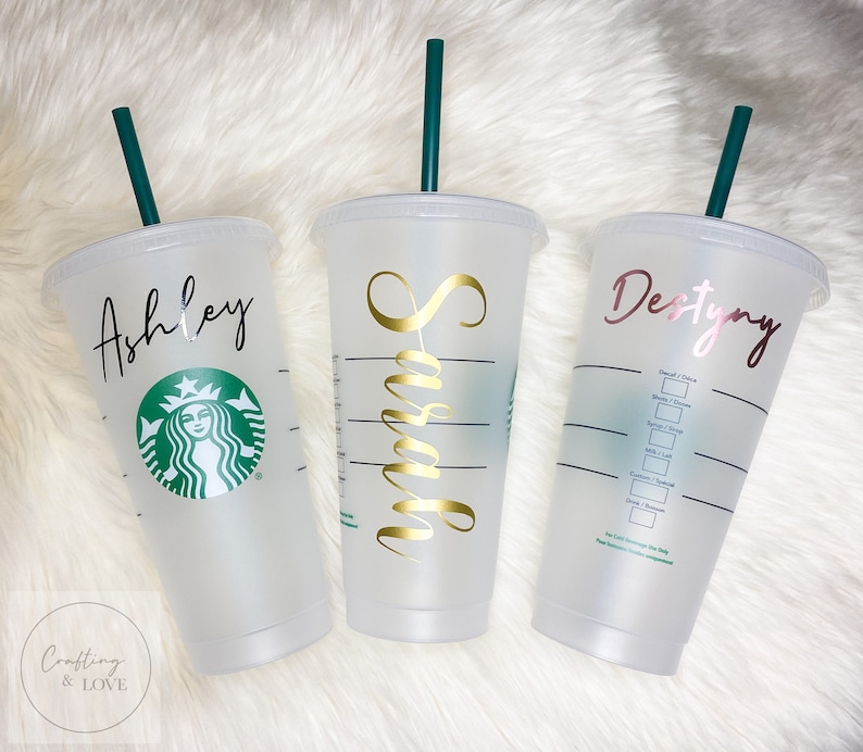 Personalized Starbucks Cup Name Decal Starbucks Cup Etsy