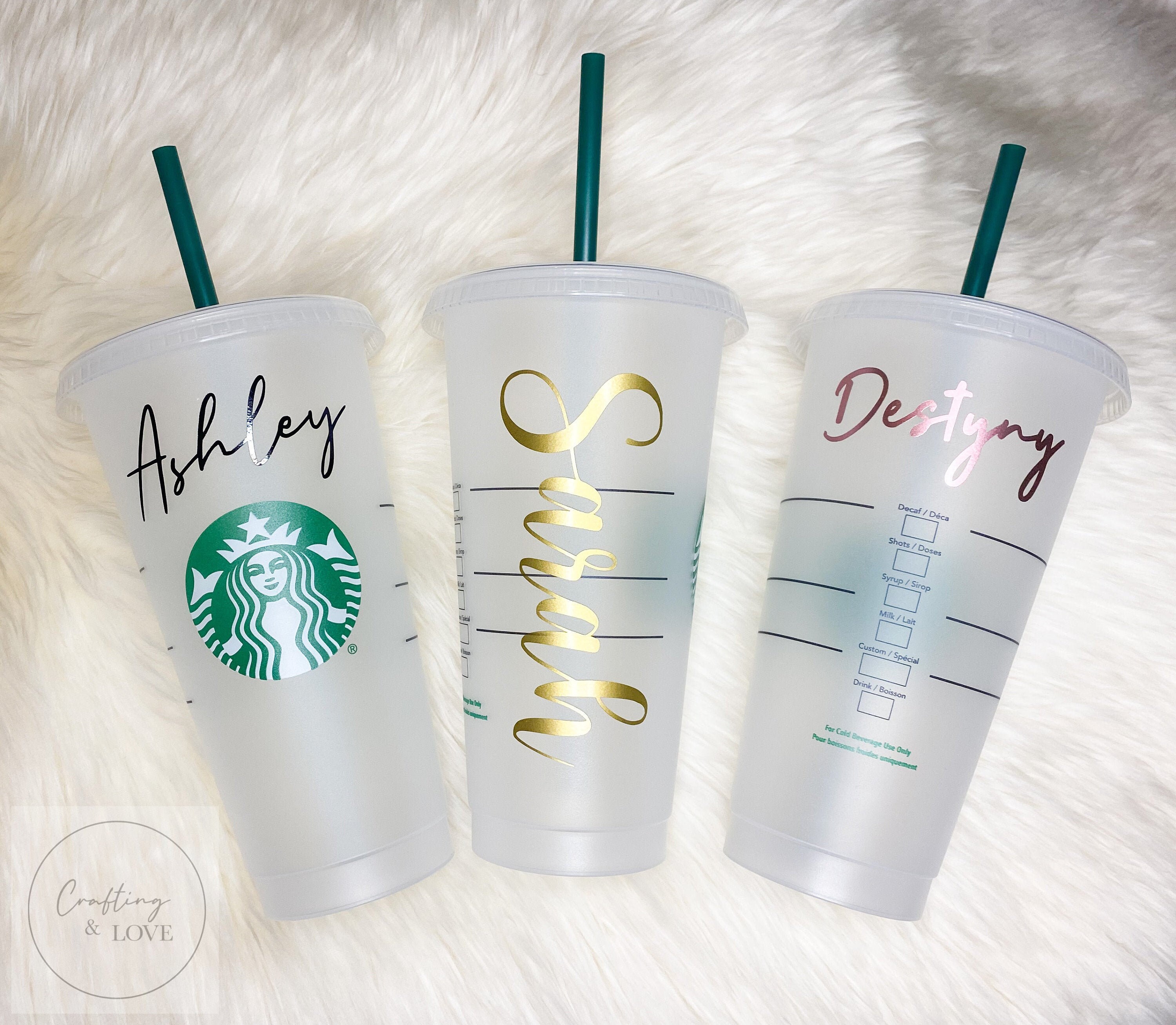 Personalized Starbucks Cup Name Decal Starbucks Cup Etsy