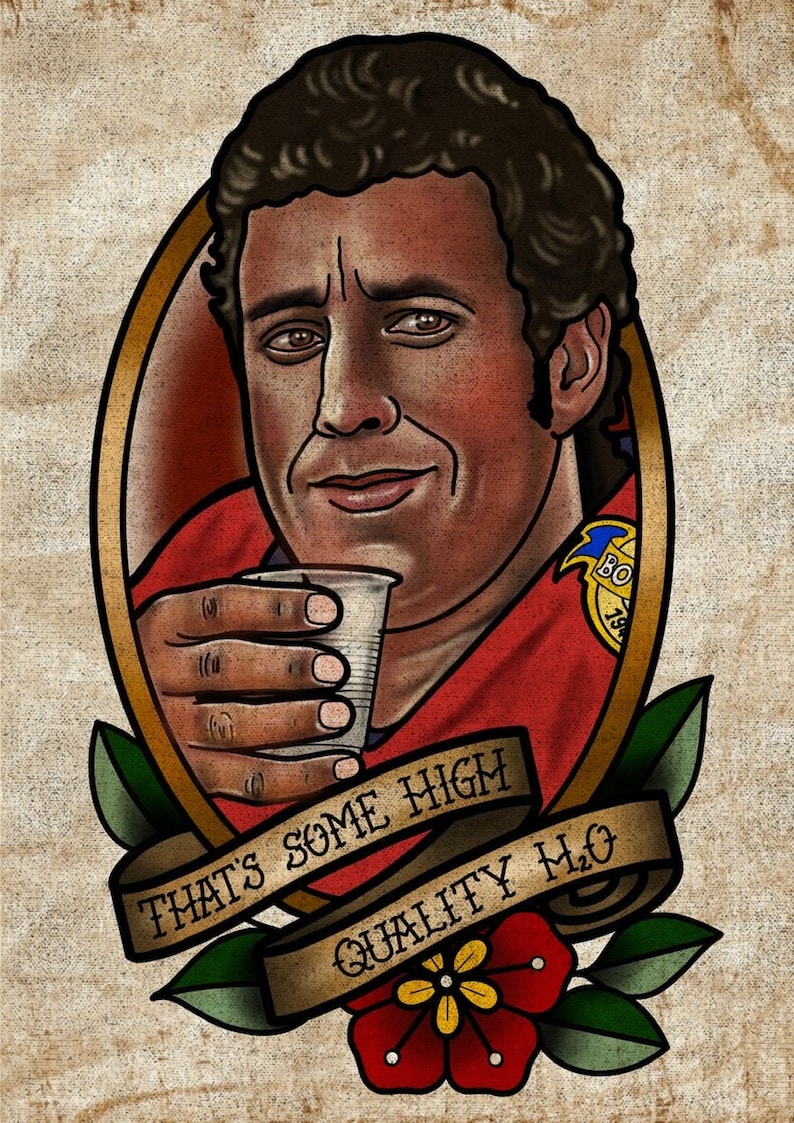 Bobby Boucher The Waterboy Tattoo Flash Art Print Etsy