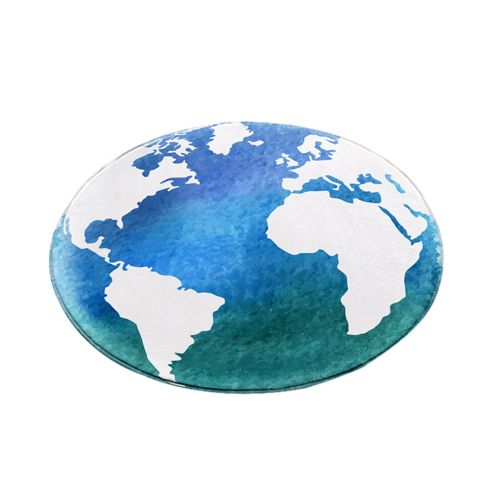 World Map Carpet World Map Rug Map Globe Earth Round Etsy Singapore