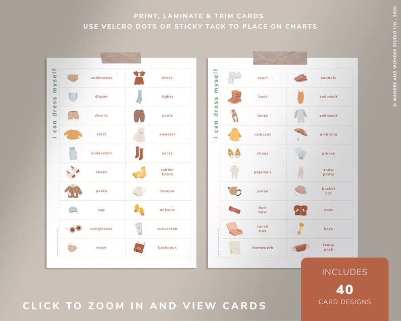 I Can Dress Myself Chart Printable Morning Routine Etsy