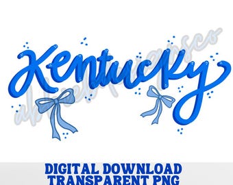 Kentucky Gameday PNG: Hand-Lettered Bow Design (Digital Download)