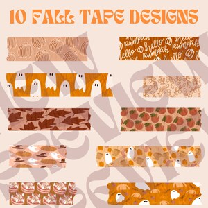 Fall Washi Tape Clipart: Digital Planner Stickers (procreate, Goodnotes ...