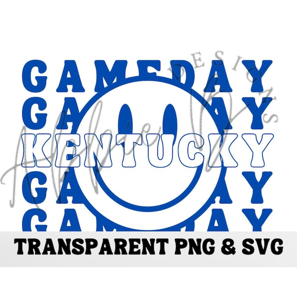 Wildcats Game Day Smiley Transparent PNG & SVG - Kentucky basketball vintage style shirt, University of Kentucky game day apparel, cricut
