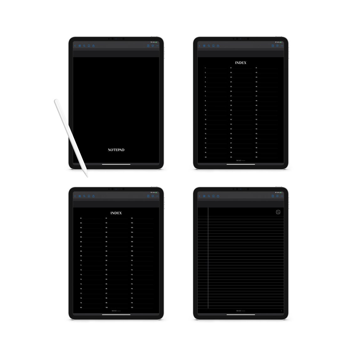 Digital Notepad With Lined Paper Goodnotes Notability Xodo Etsy