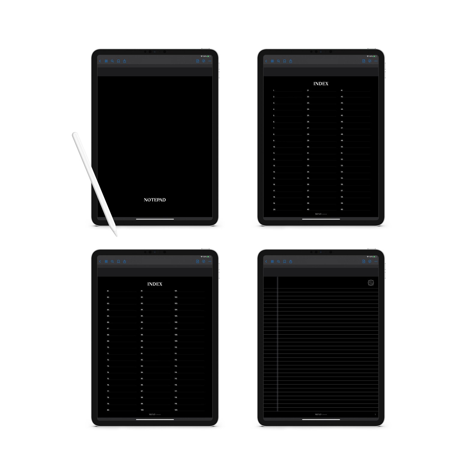 Digital Notepad With Lined Paper Goodnotes Notability Xodo Etsy