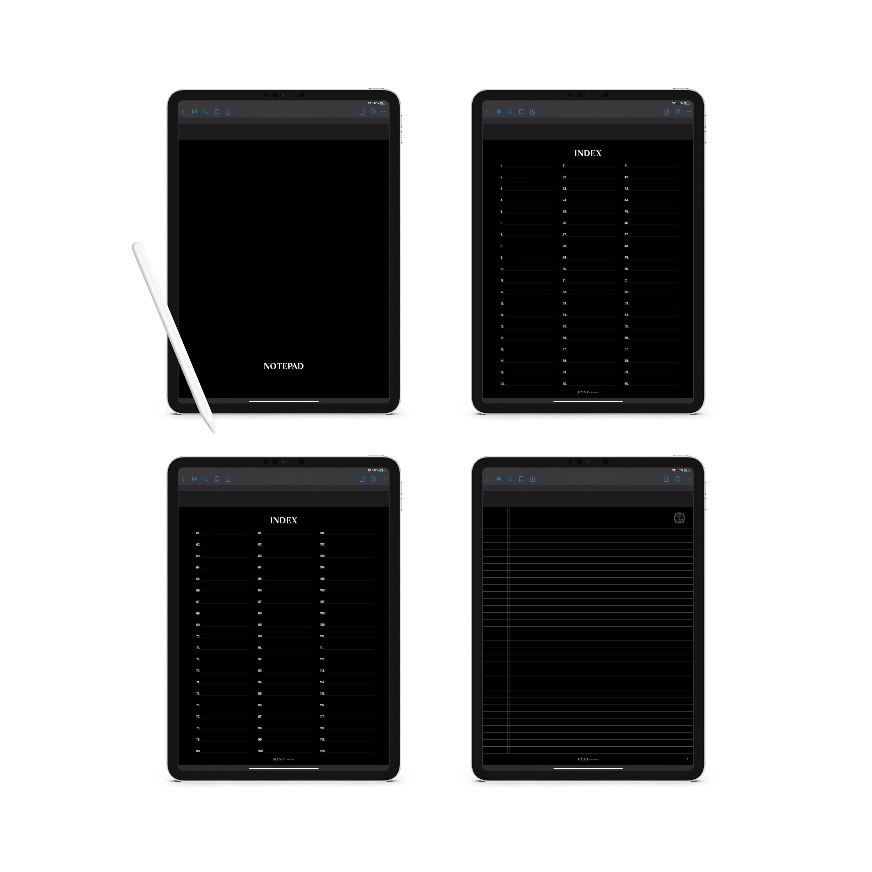 Digital Notepad With Lined Paper Goodnotes Notability Xodo Etsy