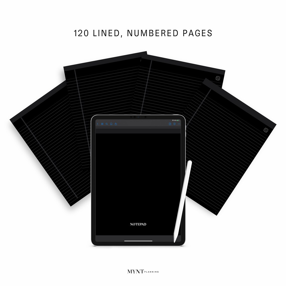 Digital Notepad With Lined Paper Goodnotes Notability Xodo Etsy