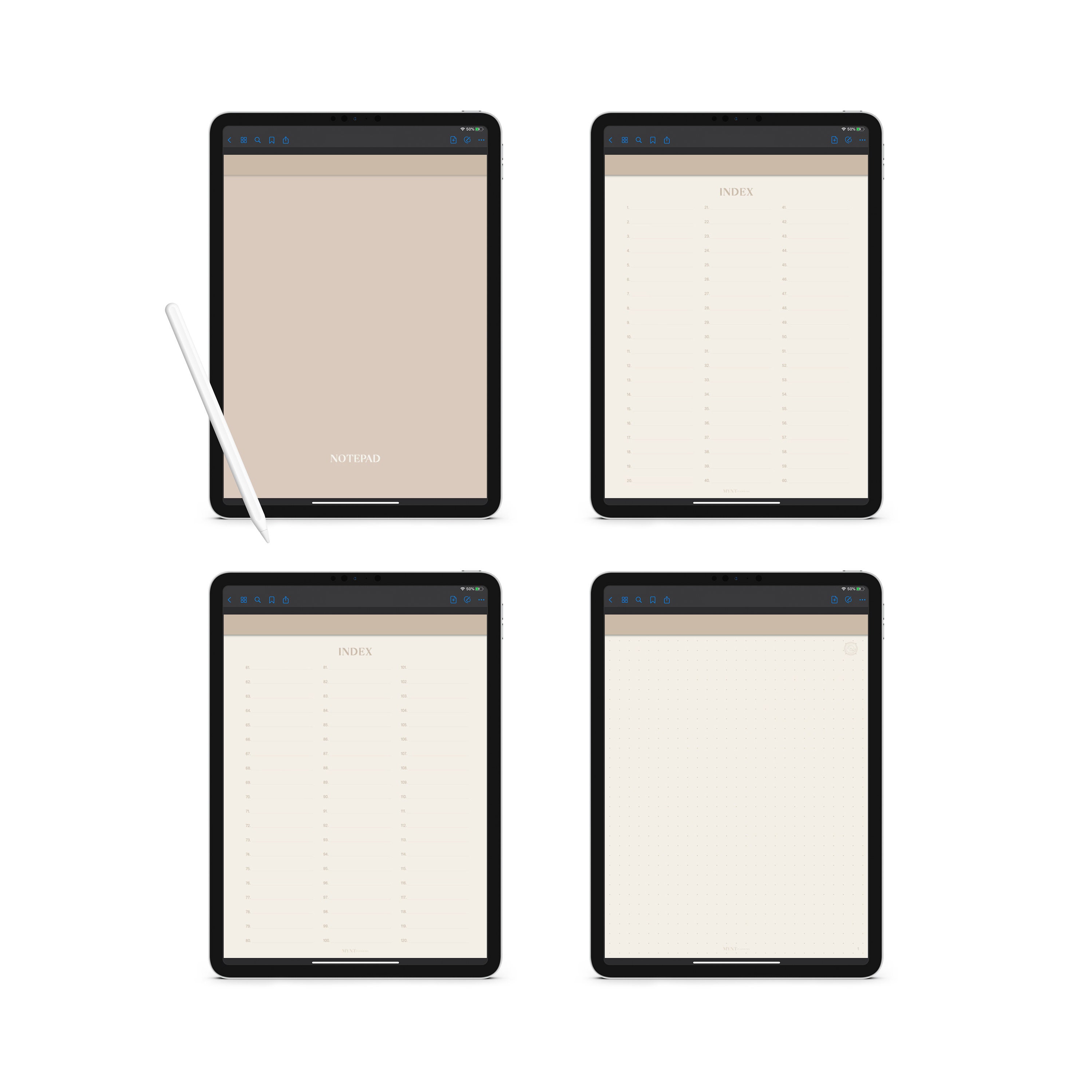 Digital Notepad With Lined Paper Goodnotes Notability Xodo Etsy