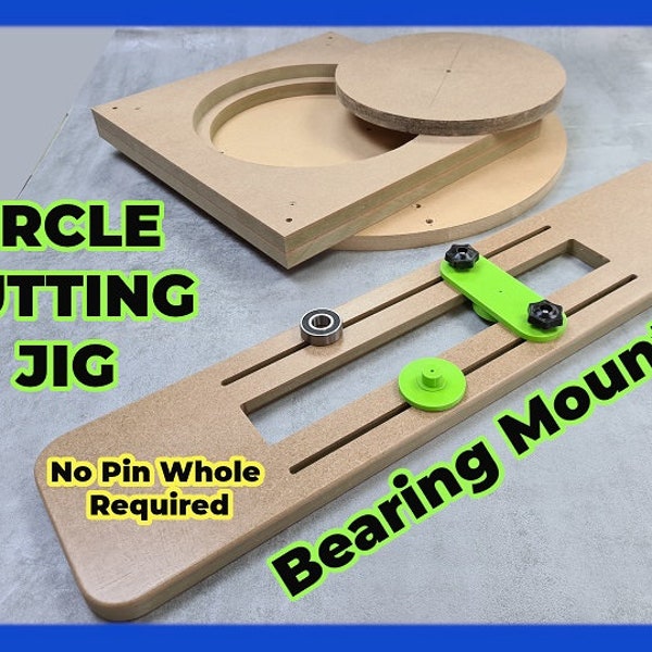 Complete Kit - Plans - 3D Printed parts - Star Knobs and bolts making a flexible Circle Cutting Jig